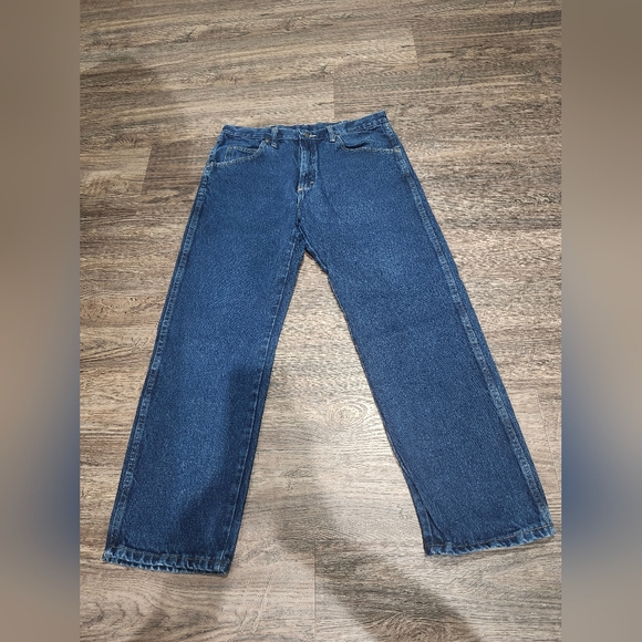 Wrangler Men's Straight Blue Jeans 35 X 30 - Picture 1 of 4